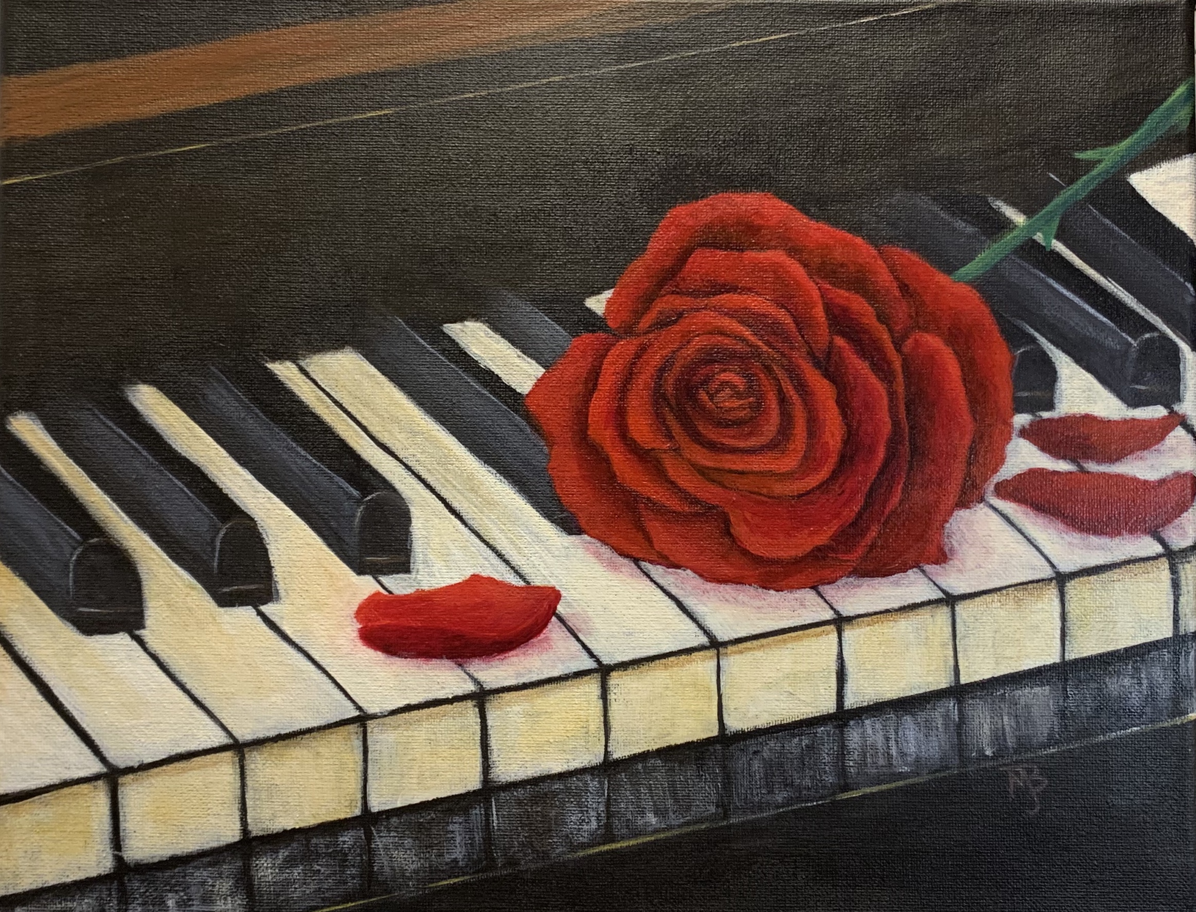 keys and rose